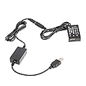 FocusFoto Full Decoded LP-E17 DR-E18 Dummy Battery DC Coupler + USB Power Supply Adapter Cable fit 5V 2A Power Bank for Canon EOS 77D 200D 800D 750D