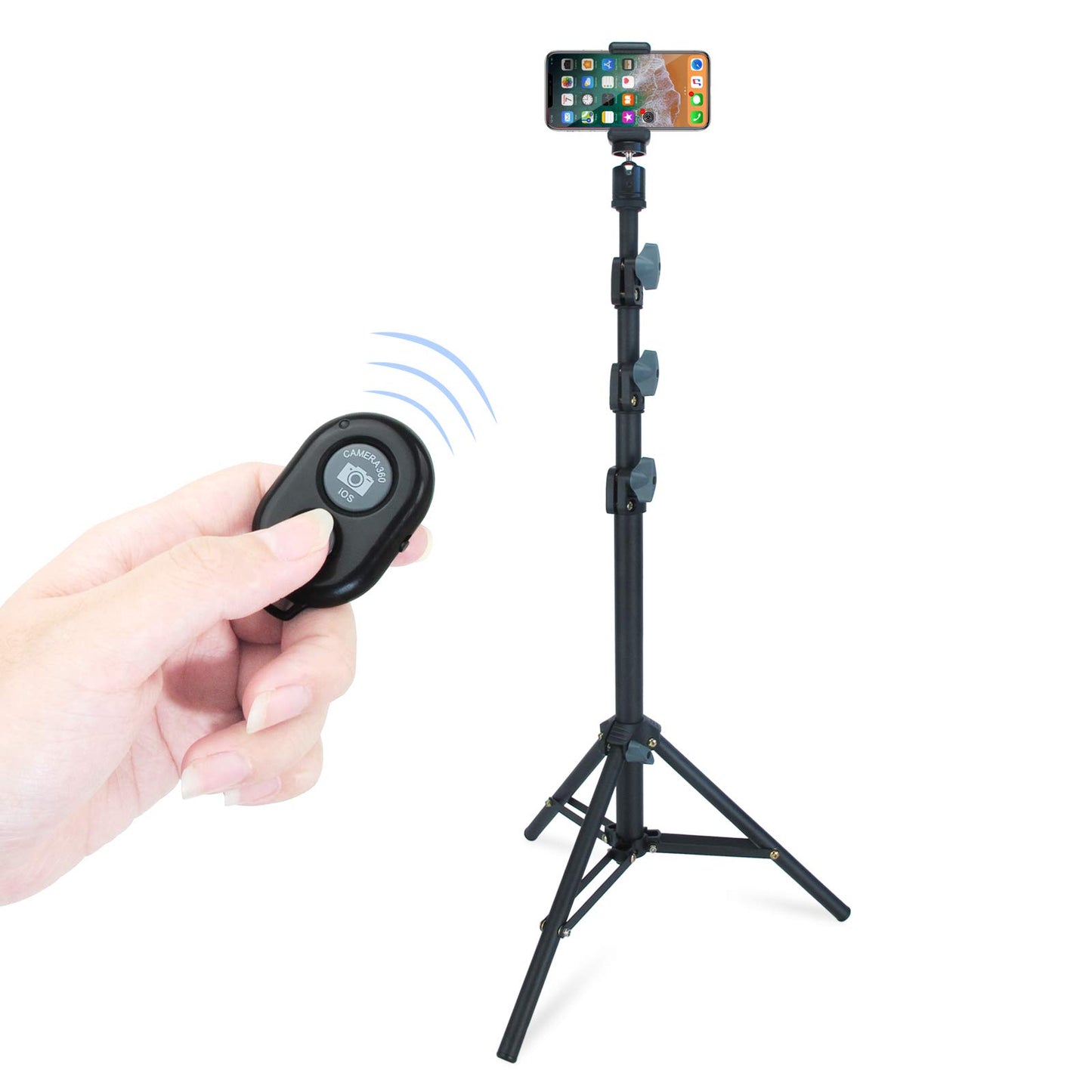Selfie Stick & Tripod LINCO Lincostore Lightweight Portable All-in-One Phone Tripod Professional Heavy Duty with Bluetooth Wireless Remote for Apple
