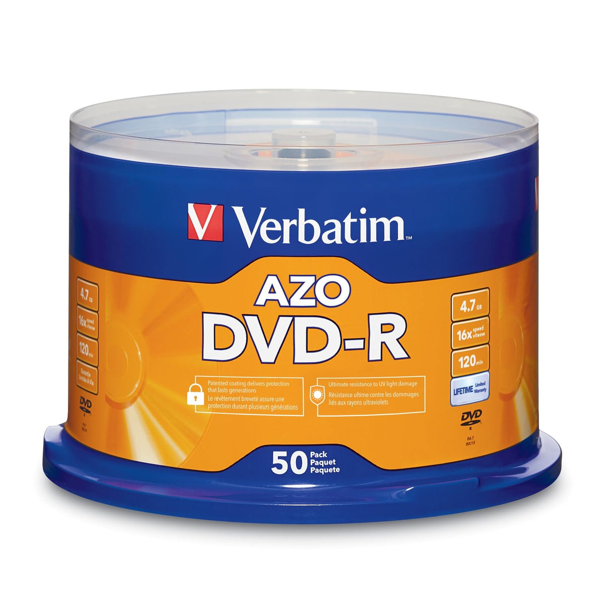 Verbatim DVD-R RECORDABLE, 50 SPINDAL CDs