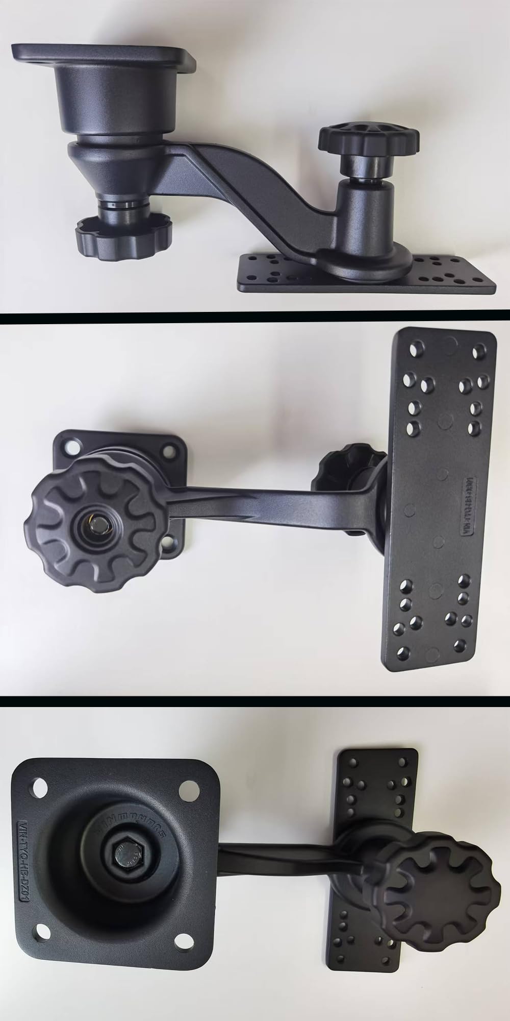 OUBULU Fish Finder Mount with Heavy Duty Swing Arm for Fishfinders & Chartplotters Marine Electronic with 5" to 12" Screens, Compatible with Garmin
