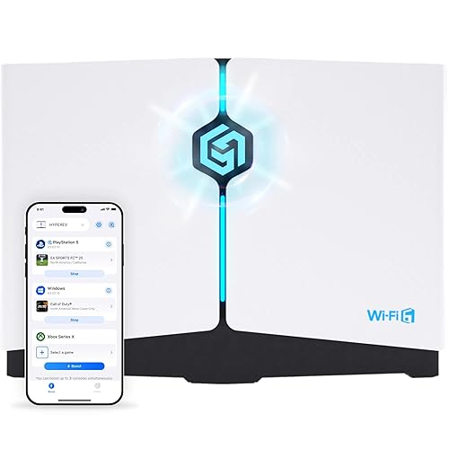 HYPEREV AX3000 Gaming Router WiFi Booster for PS5, PC & Consoles - Dual Band WiFi 6 Game Accelerator, Low Ping & Lag Reduction, 2402Mbps, Includes