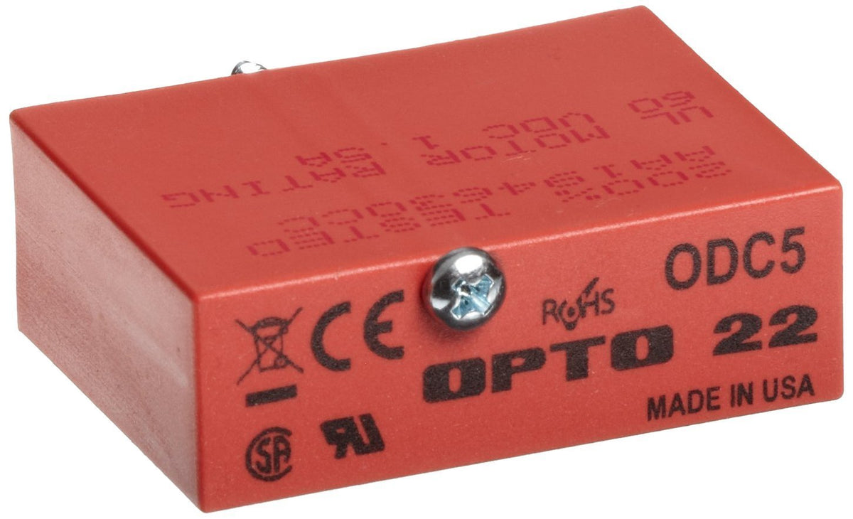 OPTO 22 ODC5 2 AMP @ 70 Celsius, 3 AMP @ 45 Celsius, 5 ONE-Second Surge, 5 VDC Logic, 5-60 VDC Operating Output, 60 MAX. LINE, Standard DC Output Module