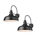 Bestshared Dusk to Dawn Sensor Farmhouse Barn Light, Outdoor Wall Sconce, Outdoor Wall Lantern for Porch, Exterior Light Fixtures Porch Lights
