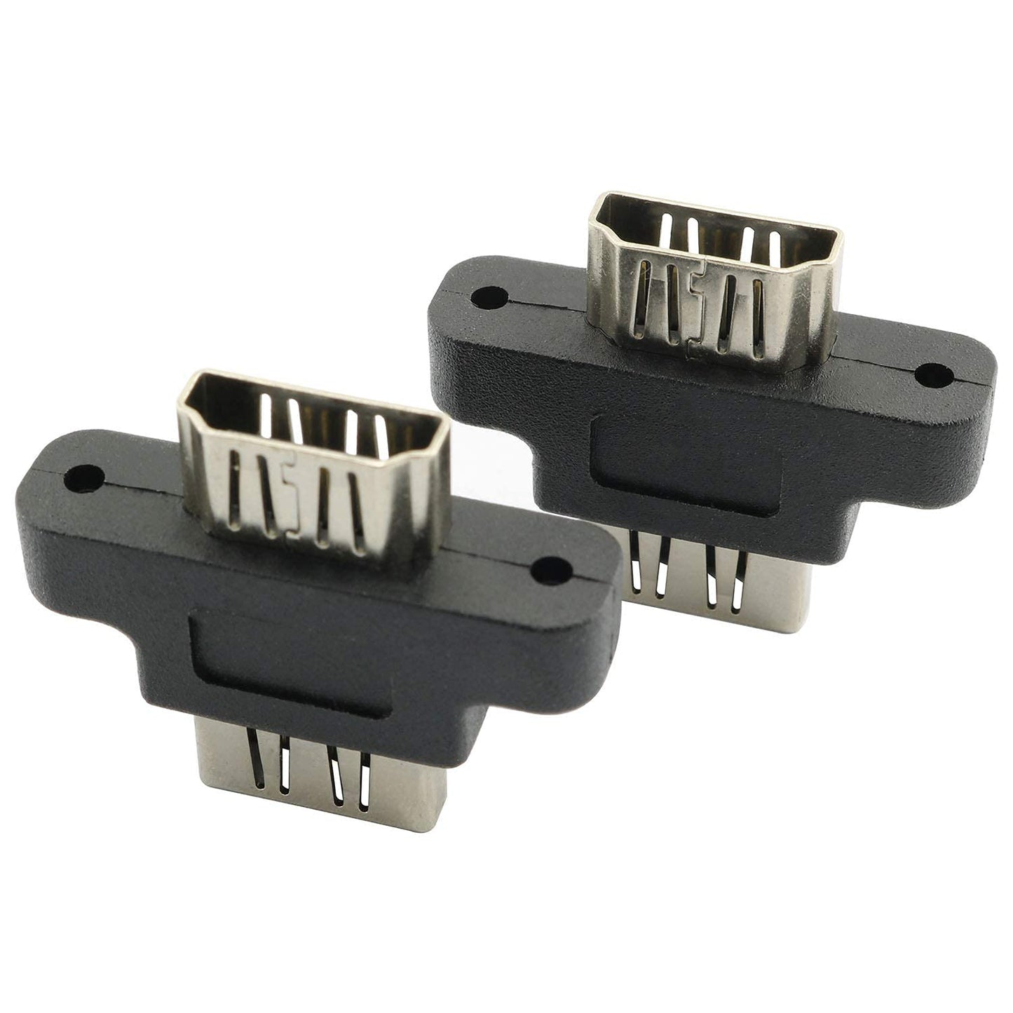 Longdex 2PCS HDMI Female to HDMI Female Screw Lock Panel Mount Extension Extender Coupler Adapter