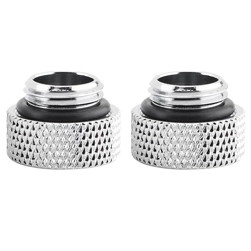 Ciglow 2pcs Water Cooling Tube Fittings, G1/4 Male to Female Extender, 7mm, Desktop Computer Compatible
