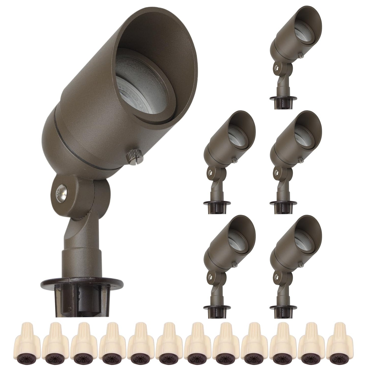 Lumina Lighting® 4W Landscape lighting 12V Landscape Lights Low Voltage Landscape Spotlights Warm White Waterproof Outdoor Replaceable LED Bulb