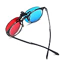Othmro 3 Count 3D Glasses, Red-Blue, Resin & Paper Lens, Comfortable & Durable, Foldable, DIY Frame, For 3D TV, Cinema, DVD, Home Movies