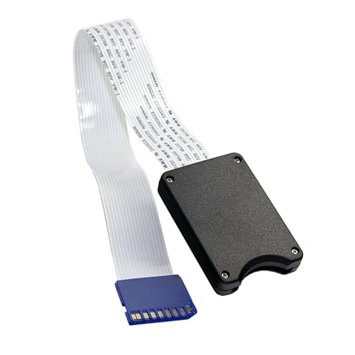 JSER Standard SD SDHC Male to SD Female Extension Memory Card Kit Soft Flat FPC Cable Extender 25cm Compatible for GPS Camera