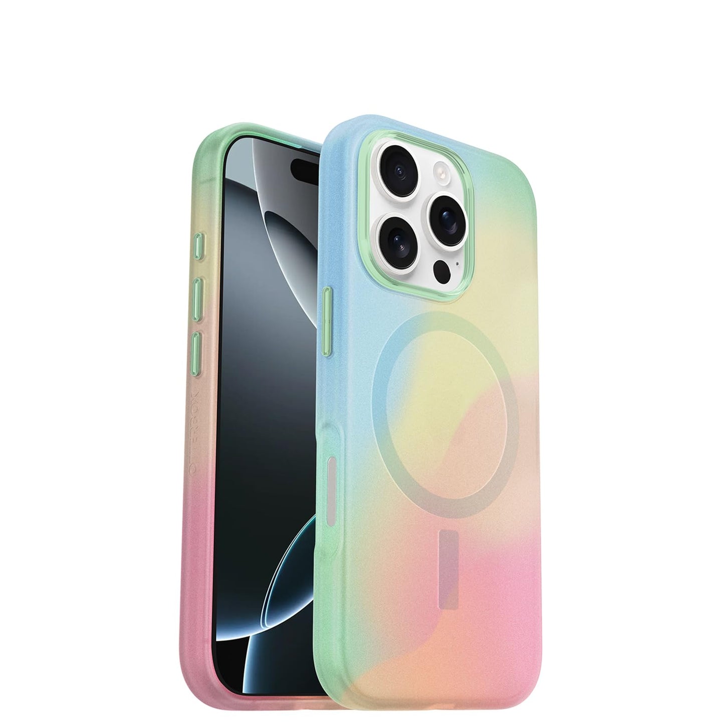 OtterBox iPhone 16 Pro Figura Series Case - Solstice Blue - Hydro-Dipped Design, Ultra-Thin, Silicone iPhone Case, MagSafe iPhone Case with Camera