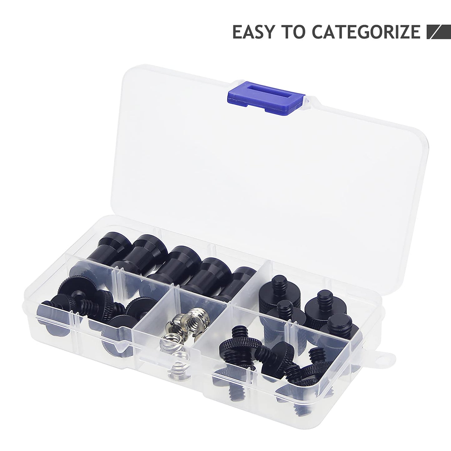 Frgyee 24 Pcs Camera Screw Adapter Set - 1/4 to 3/8 Tripod Mount Converter for Camera, Monopod, Ballhead, Flash Light Stand