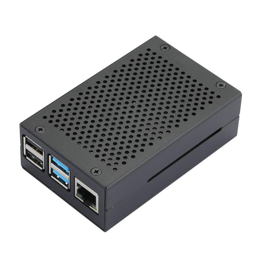 Raspberry Pi 4 Case RPI 4 Aluminum Case RPI 4B Metal Shell Black Enclosure for RPI 4 Model B (Black)
