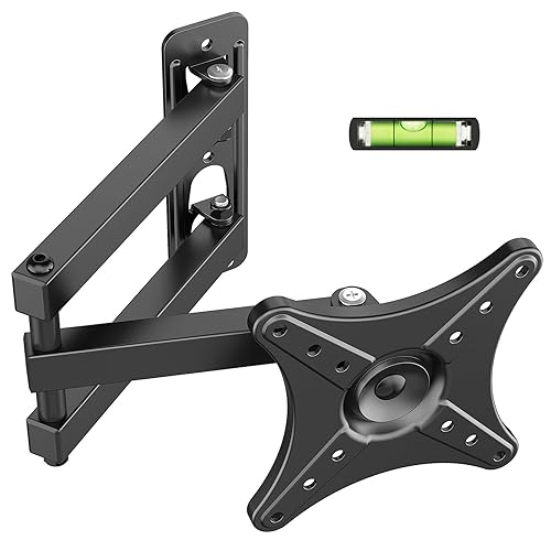 IWORKBOARD Full Motion TV Monitor Wall Mount Bracket for Most 13-32 Inch LED LCD Flat Curved Screen, Max VESA 100x100mm up to 33lbs, 360° Rotation