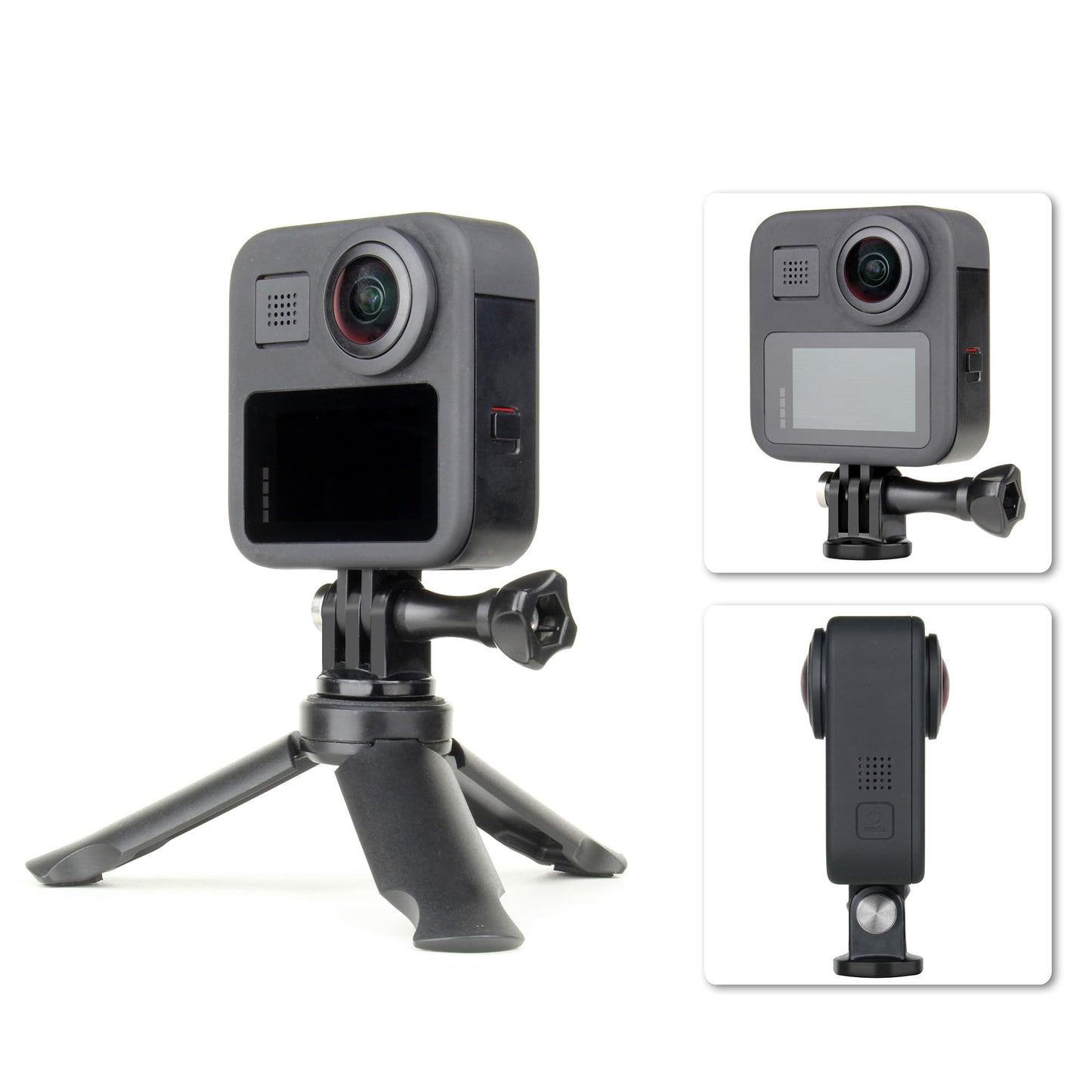 GEPULY 6PCS Mini Tripod Mount Adapter, Anti-Rust 316 Stainless Steel, 1/4-20 Thumbscrew for GoPro 13/12/11/10/9, DJI OSMO AKASO Insta360 Action Camera