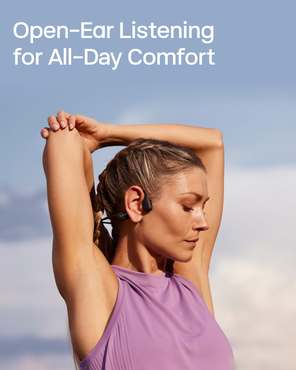 SHOKZ OpenRun Pro - Open-Ear Bluetooth Bone Conduction Sport Headphones - Sweat Resistant Wireless Earphones for Workouts and Running with Premium