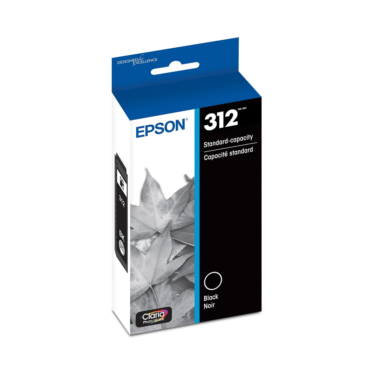 EPSON 312 Claria Photo HD Ink Standard Capacity Black Cartridge (T312120-S) Works with Expression XP-8500, 8600, 8700, 15000