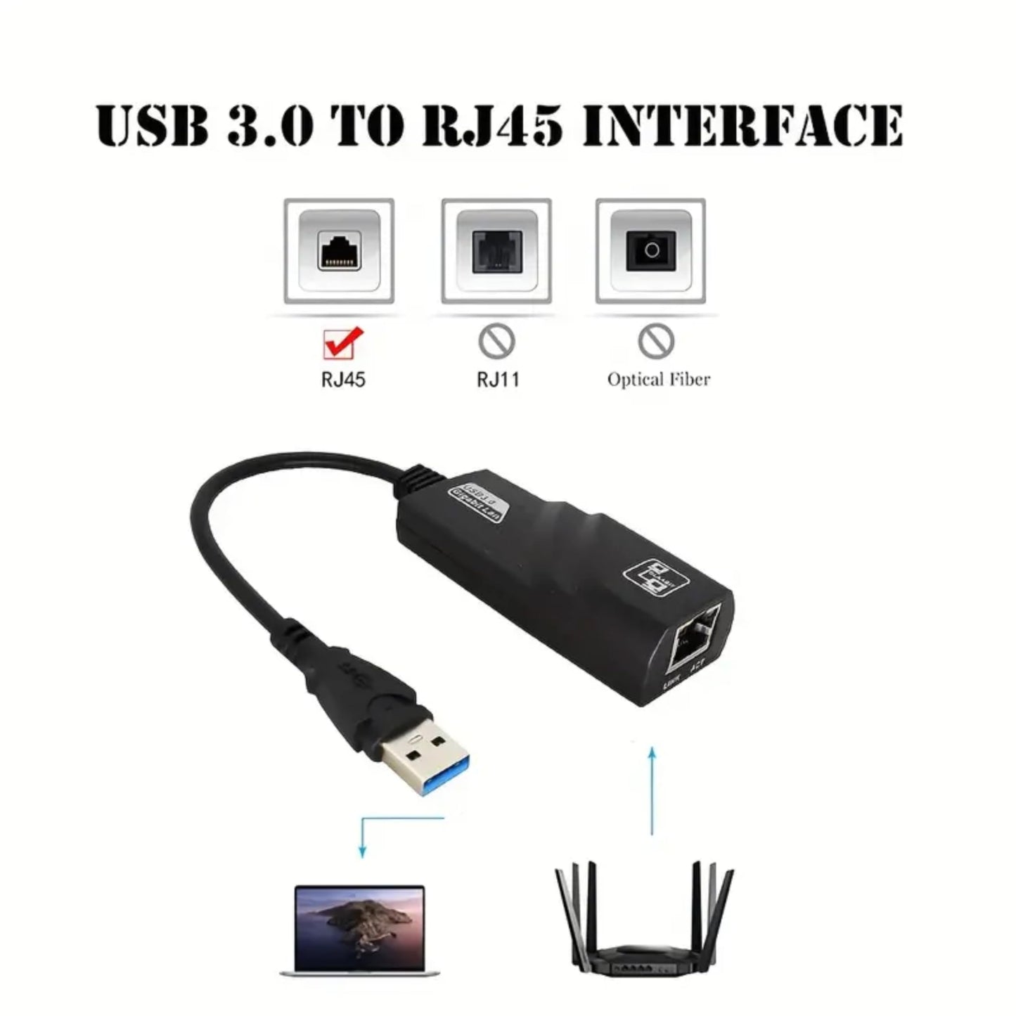 USB to Ethernet Adapter, Supports Nintendo Switch, Foldable USB 3.0 to Gigabit Ethernet LAN Network Adapter, Network Gigabit RJ45 LAN 10 100 1000 Mbps