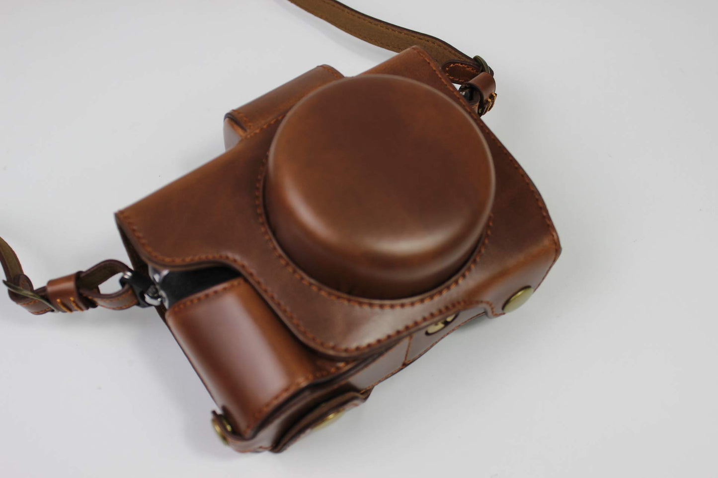 E-M10 Mark IV Case, BolinUS Handmade PU Leather Fullbody Camera Case Bag Cover for Olympus OM-D E-M10 Mark IV with 14-42mm EZ Lens Bottom Opening
