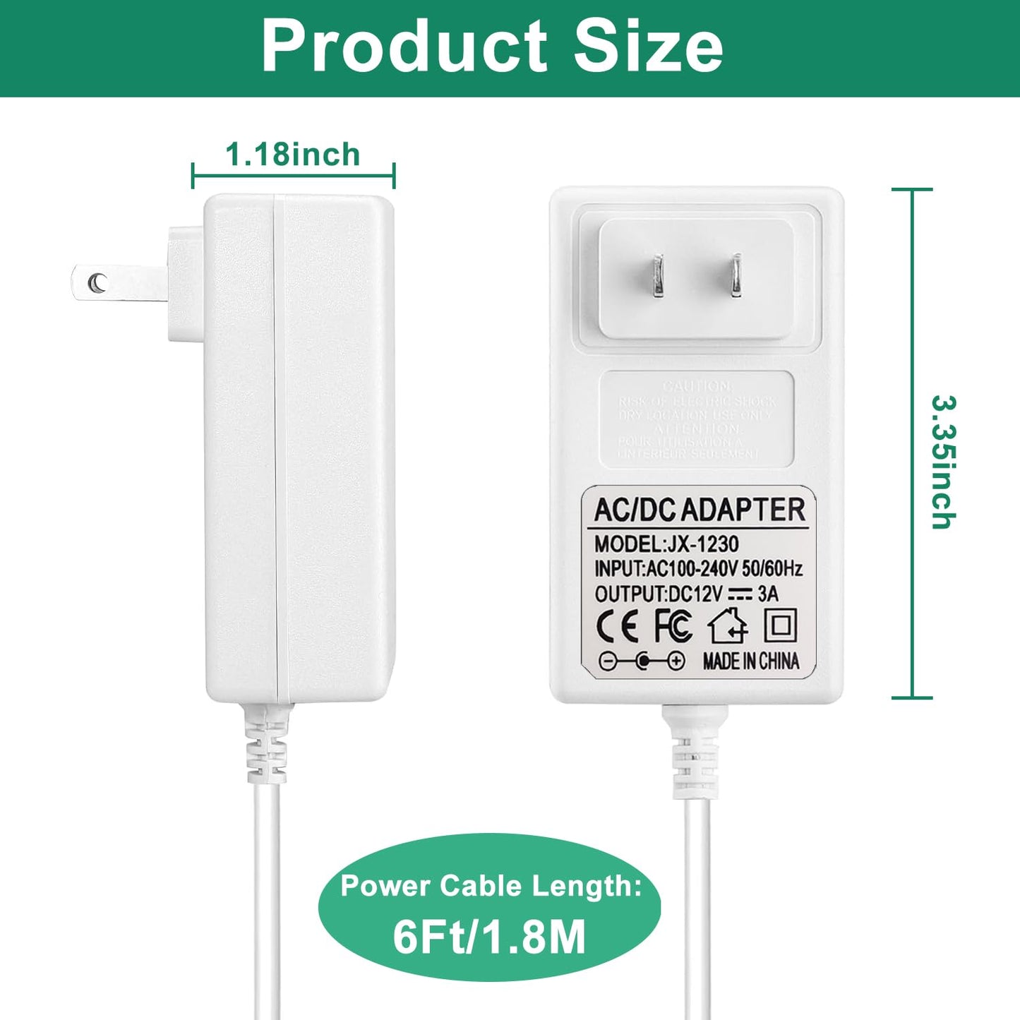 12V Power Cord Adapter Compatible with Linksys WiFi Mesh & Router Systems