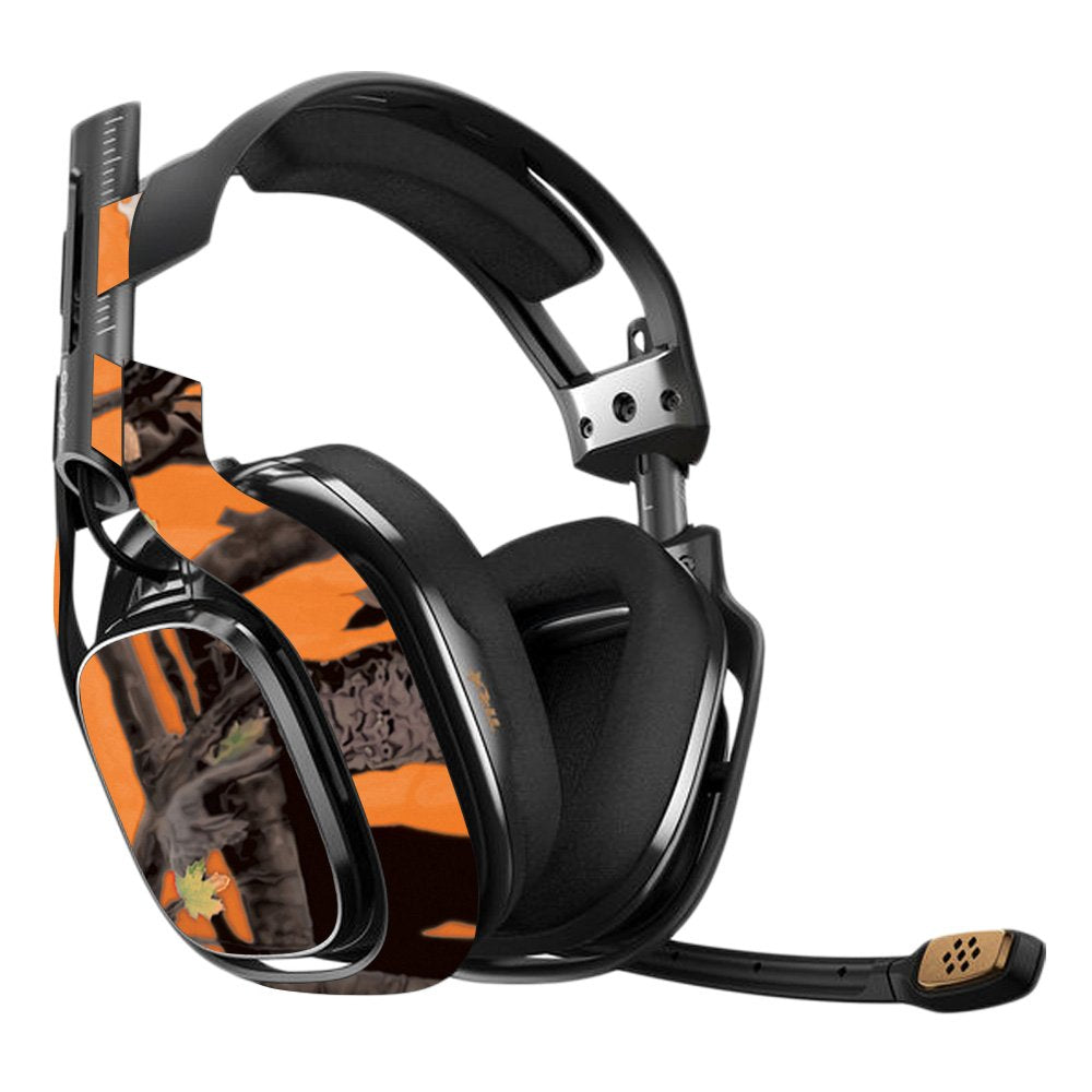MightySkins Skin Compatible with Astro A40 3rd Generation Gaming Headset - Orange Camo Protective, Durable, and Unique Vinyl Decal wrap Cover Easy