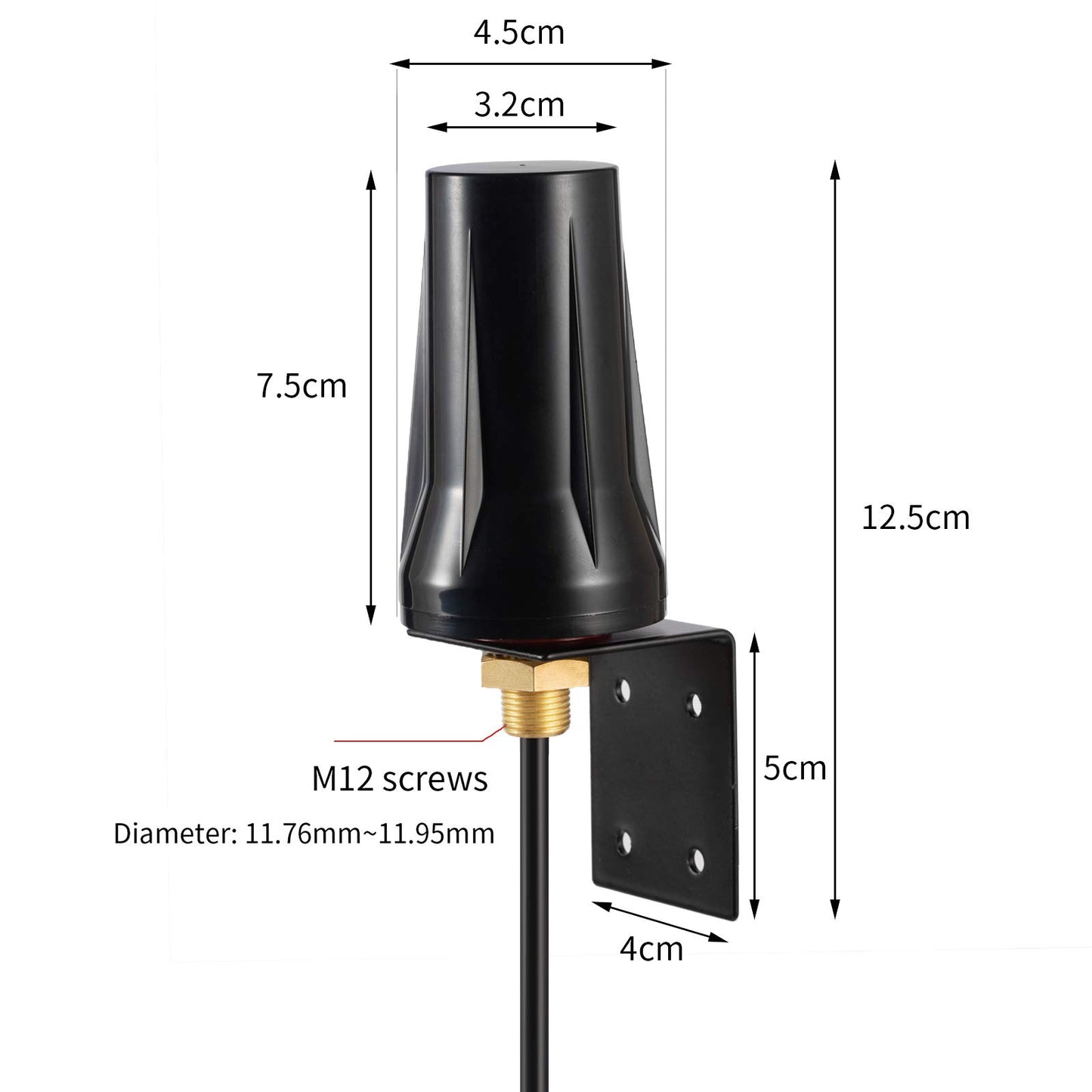 4G LTE Cellular SMA Male Waterproof Antenna Compatible with AT&T T-Mobile 4G Router Modem, for Spypoint Stealth Cam Tactacam Muddy SEHMUA Moultrie