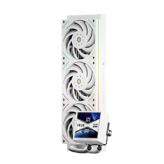 Thermalright Peerless Vision 360 UB ARGB White Aio CPU Liquid Cooler,IPS Screen with 480x480 Resolution-60HZ,3 Inline CPU Fans,for AM5/Intel