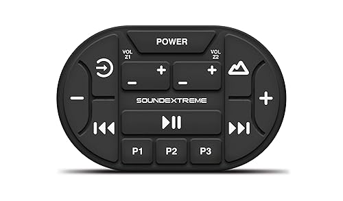 SoundExtreme by Ecoxgear Audio and LED Transom Remote Control Wireless Waterproof Dirtproof for Universal Surface Mounting