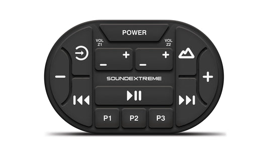SoundExtreme by Ecoxgear Audio and LED Transom Remote Control Wireless Waterproof Dirtproof for Universal Surface Mounting