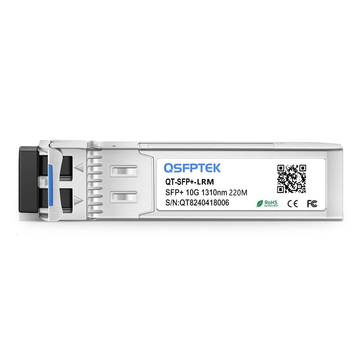 QSFPTEK 10G SFP+ Module 10GBASE-LRM 1310nm 220m DDM LC SFP+ Transceiver Single Module Fiber for Cisco SFP-10G-LRM, Meraki MA-SFP-10GB-LRM, Mikrotik