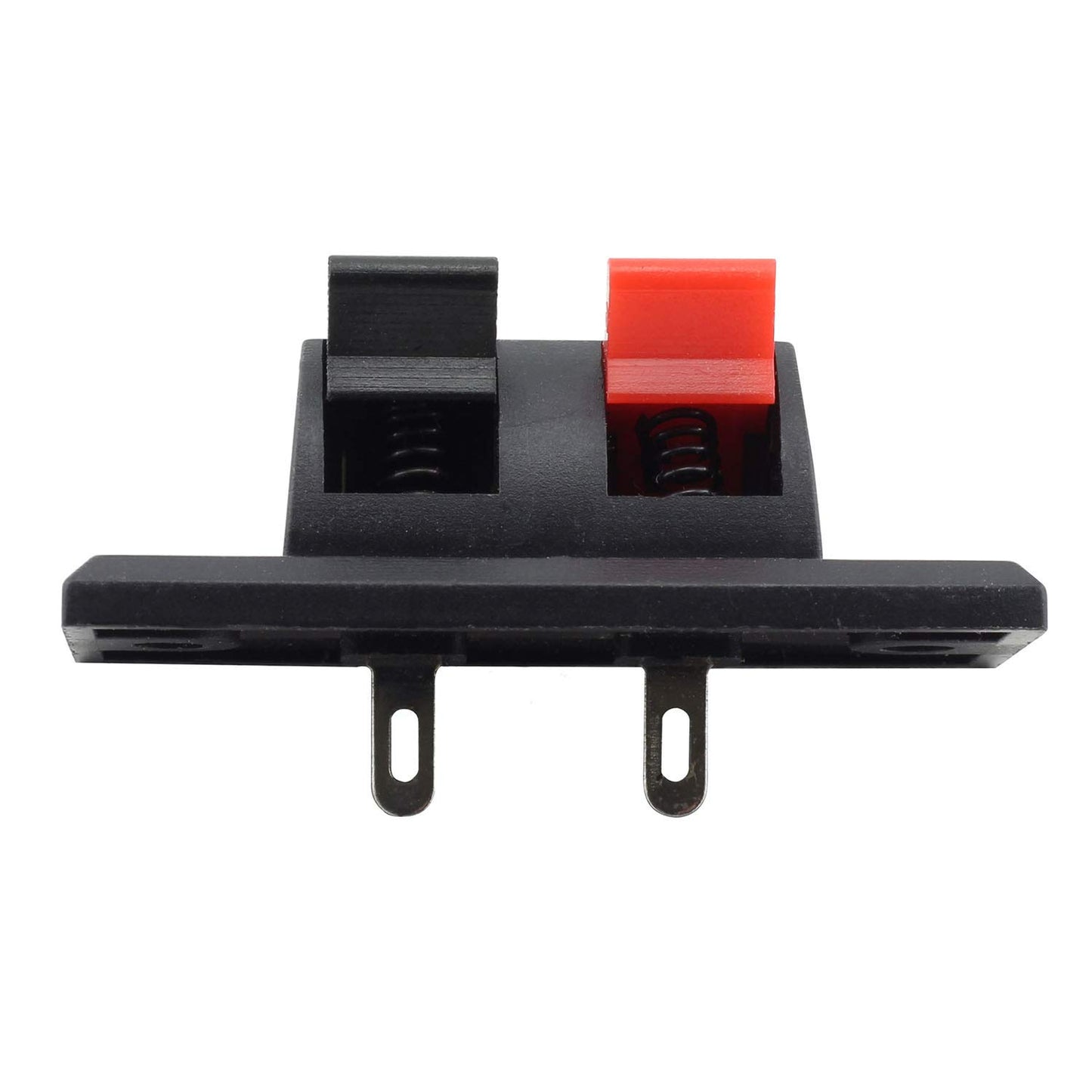 Tegg 10PCS 2 Pin Speaker Terminal Block 2 Way Amplifier Spring Jointing Clamp Test Clip Stereo Speaker Strip Shape Push Release Connector Plate 2