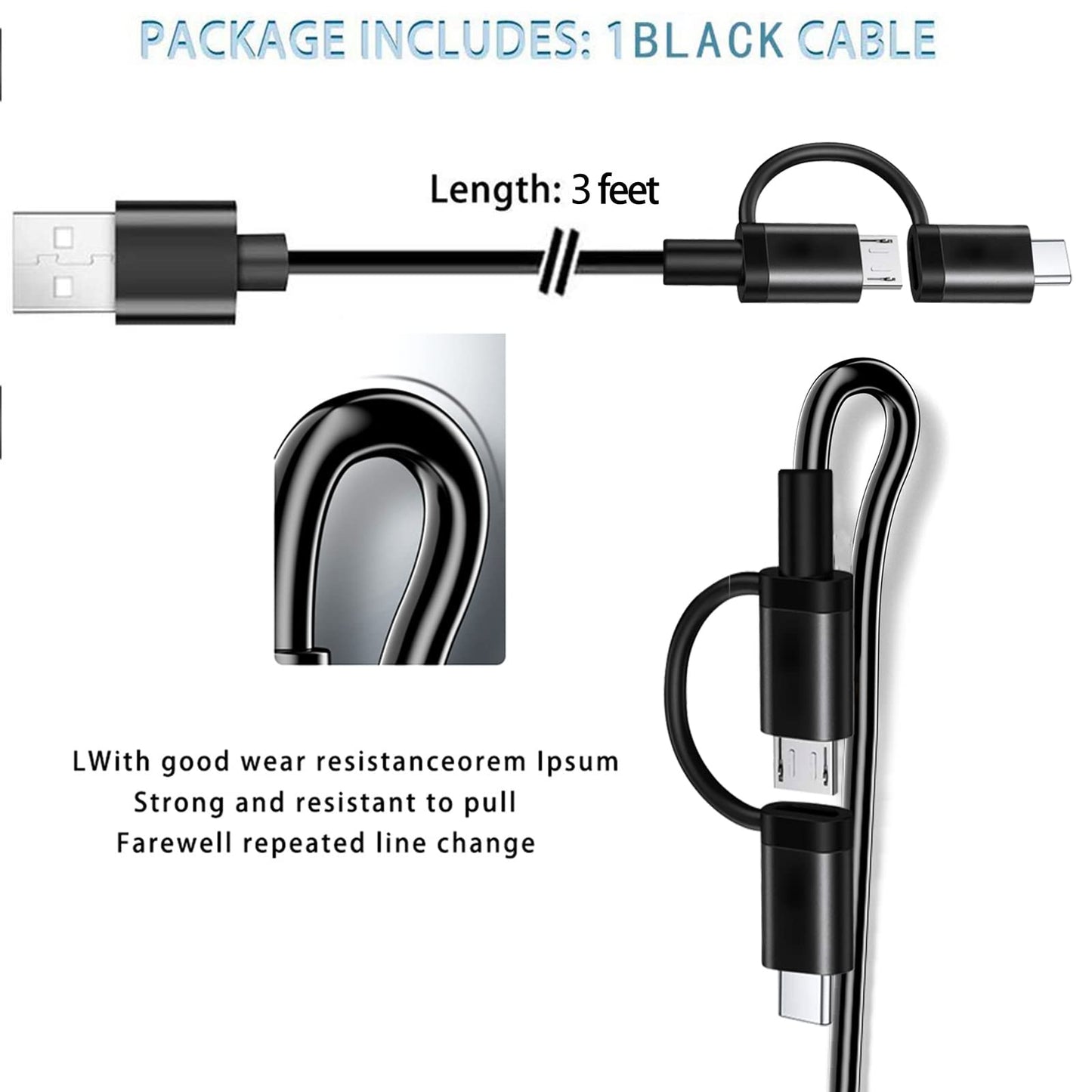 Mirco USB C Charger Charging Cable Cord Compatible for BlueParrott B650-XT B550-XT B450-XT B350-XT S450-XT B250-XTS C300 C400-XT Headset, Jabra Elite