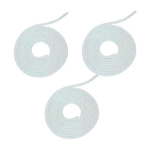 3Pcs White Spiral Cable Protector, Chargers Cable Protector Data Cable Protect Sleeve, Headphone Cable Saver for Phone Earphone USB Data Cable Pet
