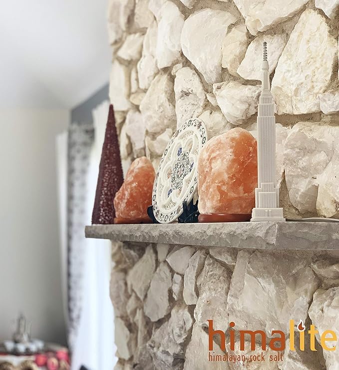 Salacia Himalayan Salt Lamp - Extra Large Pink Crystal Rock with Wooden Base & Dimmer Switch | Handcrafted Night Light for Bedroom, Office, Home Décor