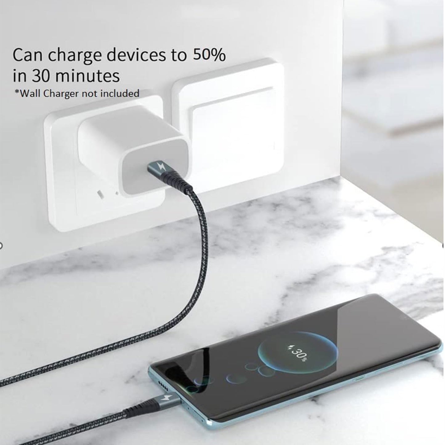 Neergute USB C to USB C Cable 4ft, 3 Pack Type C to C Charger Cable Fast Charging 60W Braided C to C for iPhone 16 15 Pro Max, MacBook Pro/Air, Galaxy
