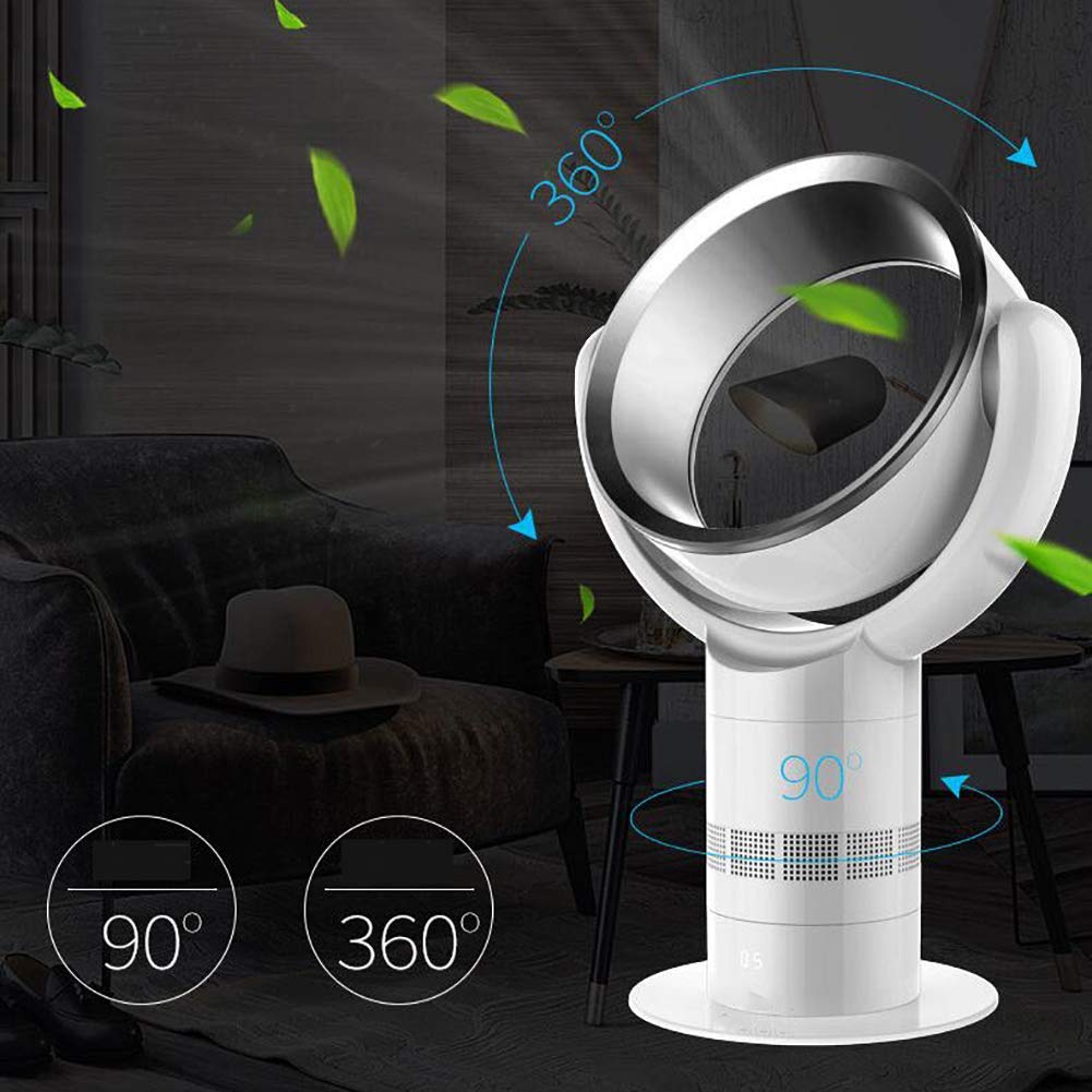 YWangQiang Bladeless Fan, Oscillating Mute Air Circulator Fan Remote Control Purify Tower Fan Anion Table Fan Floor Fan-Silver 59 15 25 cm (Blue 59 *