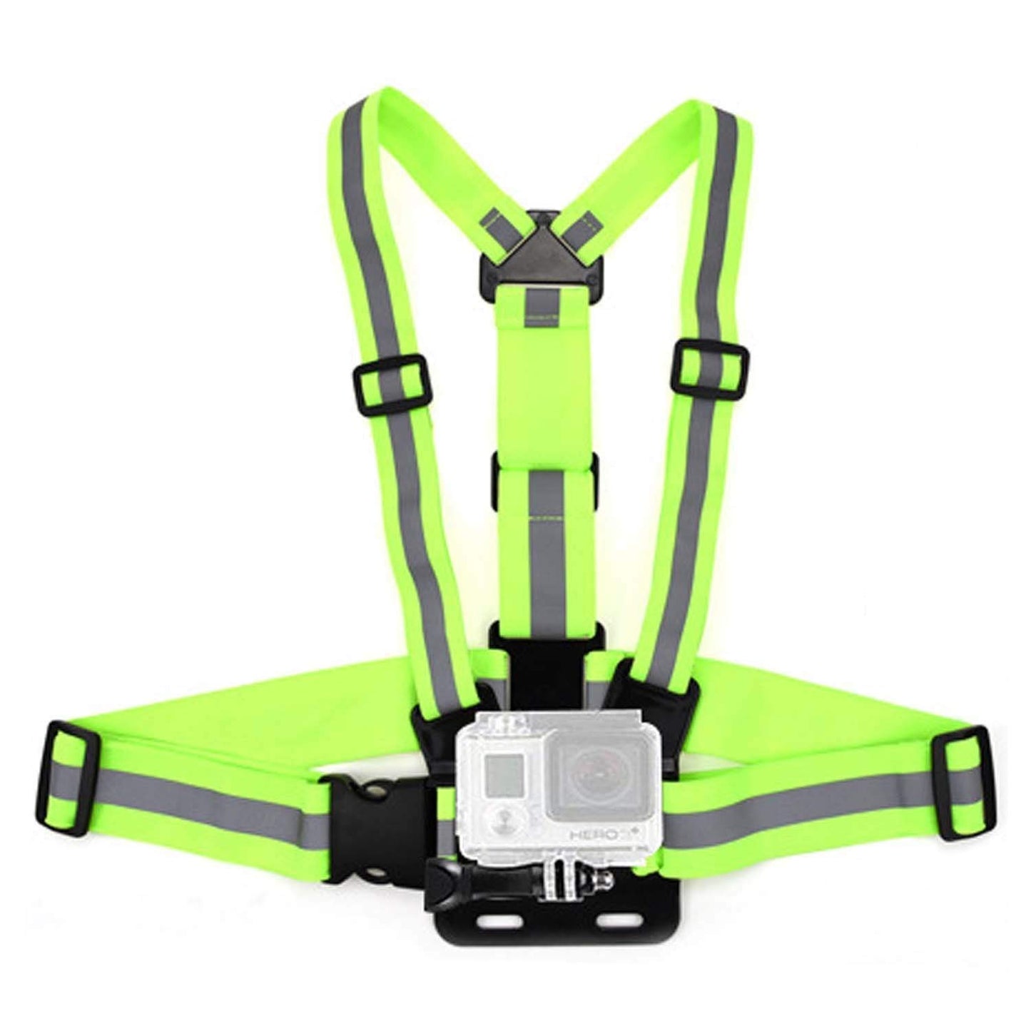 POV Action Camera Cellphone Selfie Reflective Vest Chest Strap Mount Harness for Gopro, DJI Osmo, Insta360 X5 X4 X3, for iPhone Samsung Cellphone