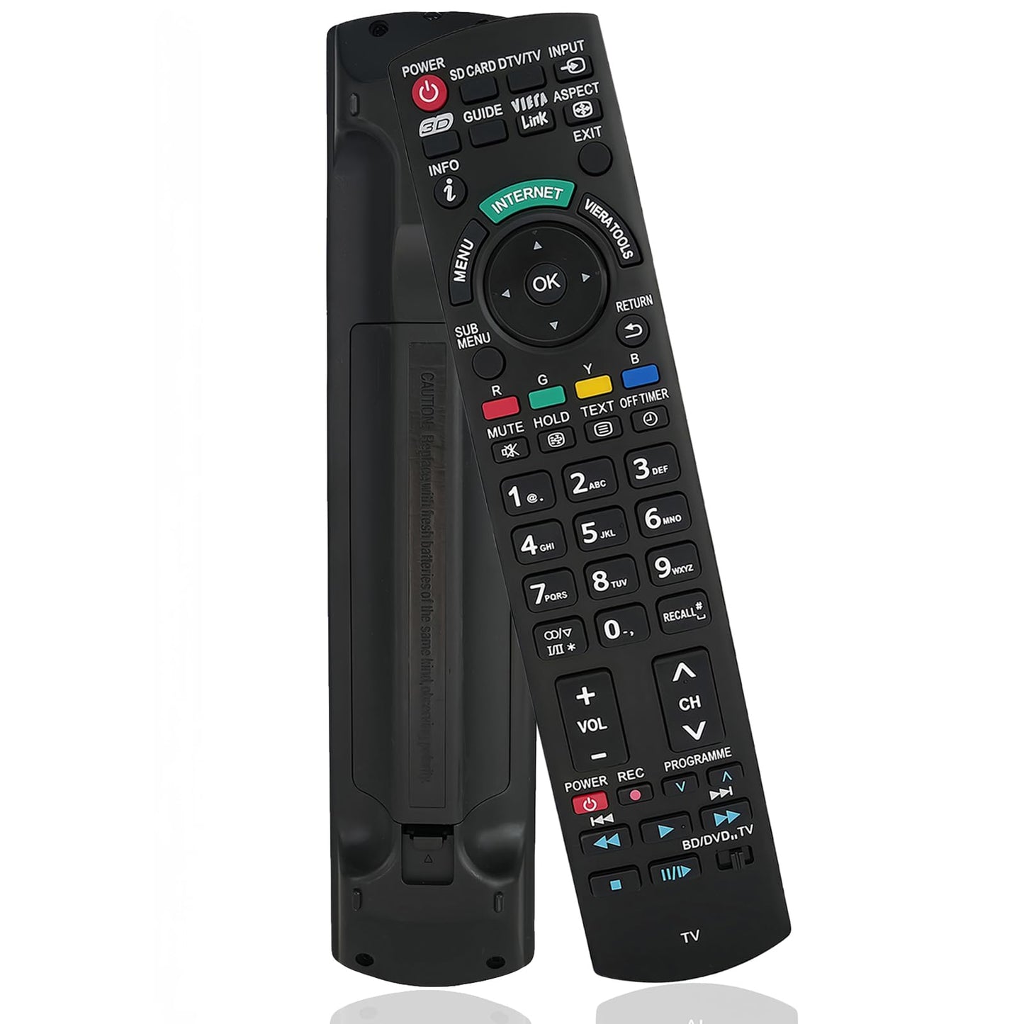 Replacement Remote Control Compatible for Panasonic TC-P50UT50 TH-C50HD18 TH-M50HD18 N2QAYB000806 TC-L47E50 TC-L55E50 Plasma LCD LED HDTV TV