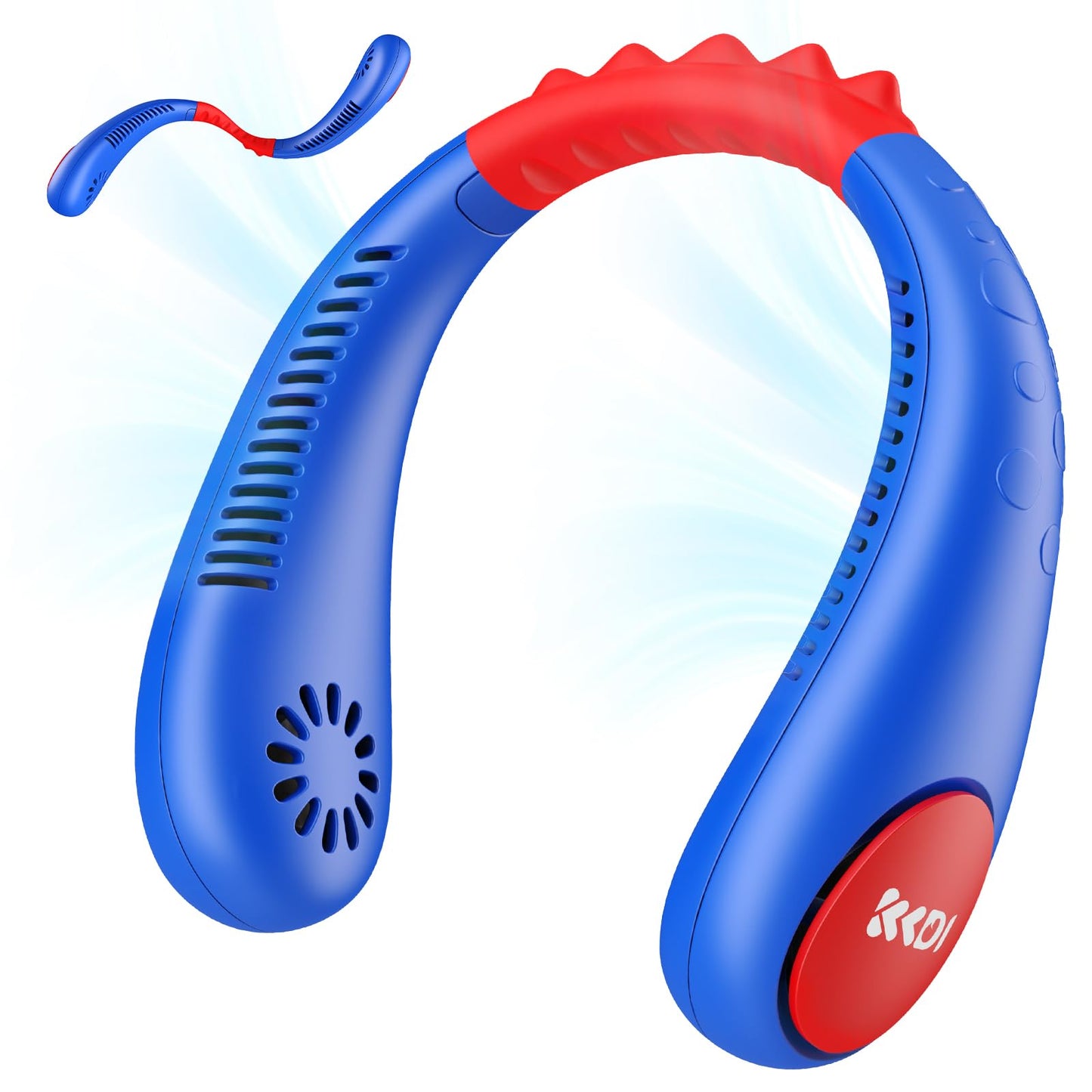 Kids Neck Fan, Portable Bladeless Neck Fan for Kids 4-14Y, 2600mAh Rechargeable Wearable Fan for Girls Boys, 4 Speeds Lightweight Quiet Cooling Fan