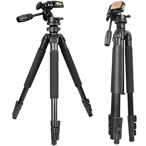 Gosky Tripod -Travel Portable Tripod for Spotting scopes, Binoculars, camcorders, or SLR Cameras (Pro (61-inch))