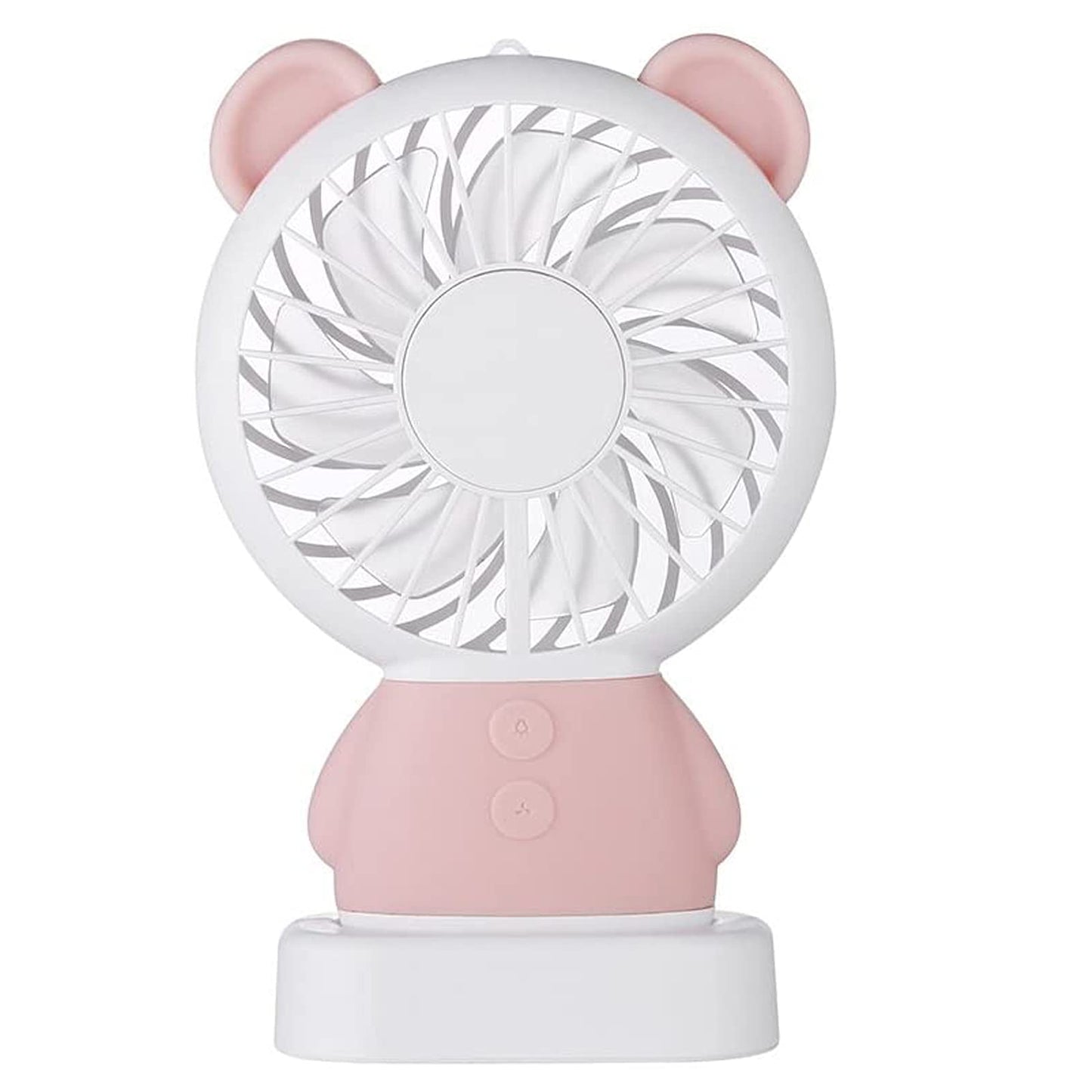 LRYQDM Mini Handheld Fan Portable Fan Mini Bear Fan USB Portable Fan Small Fan Fan for Kids Girls Woman Home Office Outdoor Travel(Pink)