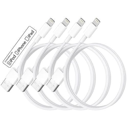 PGQBS for iPhone Charger Cable 3ft 4Pack for Lightning to USB Charging Cord 3Foot,for Apple for iPhone 14 Pro Max/14/13/12/11/XR/Xs/X/8/7/6…