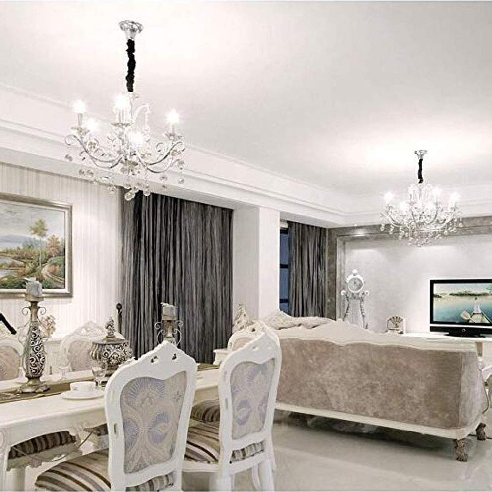 E12 LED Candelabra Bulbs 5W AC85-265V E12 LED Lights Bulbs Cool White 6000K Chandelier Light Bulbs 60-Watt Candles Equivalent Lights Bulbs for Ceiling