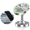 WeTest Magnetic Car Mount Phone Holder, Luminous 360° Rotate Cell Phone Holder for Car Dashboard Compatible Phone X XS XR MAX 8 Plus, S9 S8 Plus, GPS