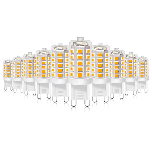 BUBO G9 LED Bulb 2700K Soft White 430 Lumens, 3W Equivalent 40W T4 G9 Halogen Replacement, 360°Beam Angle 120V Non-Dimmable No-Flicker G9 Light Bulbs