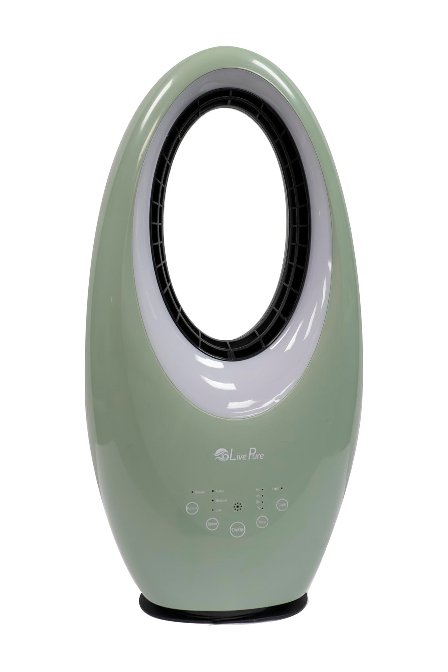 LivePure Bladeless Auto-Duster, Oscillating Fan w/Filter, Air Circulator, Sage