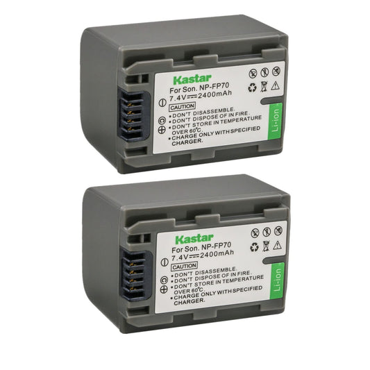 Kastar 2-Pack NP-FP70 / NP-FP71 Battery Replacement for Sony DCR-HC16, DCR-HC18, DCR-HC19, DCR-HC20, DCR-HC21, DCR-HC22, DCR-HC23, DCR-HC24, DCR-HC26
