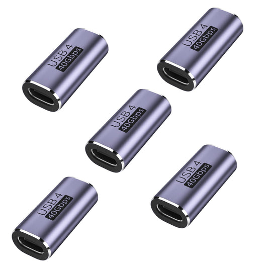 Pastall 5 Pack 240W USB C Coupler,USB C Female to Female Adapter Supports Up to 40Gbps Data Transfer and 240W Fast Charging.Compatible