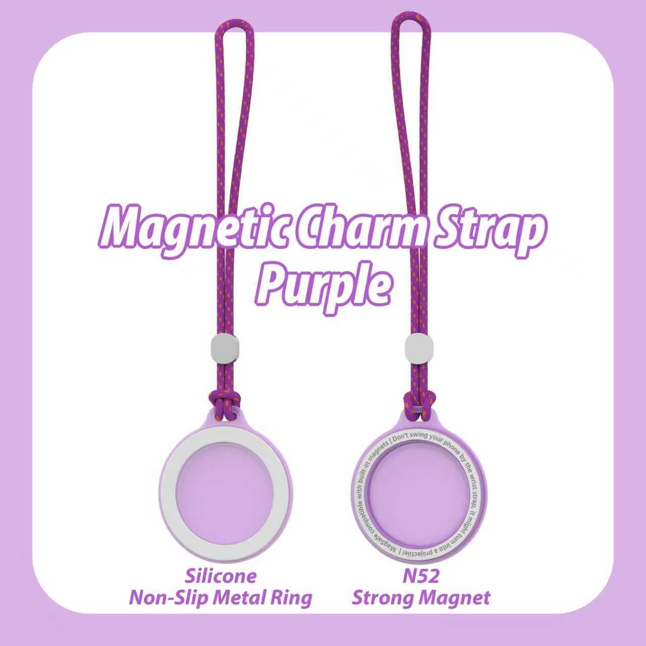 Compatible with Magsafe Accessories, Dual-Sided Magnetic Phone Ring Holder for Storing Magnetic Accessories Compatible with Popsockets, Purple