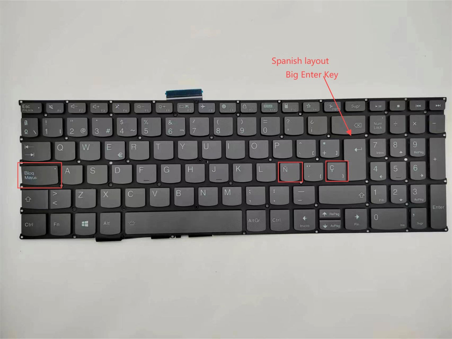 Laptop Replacement Spanish Layout Keyboard for Lenovo Ideapad Yoga 7-15ITL5 Yoga Creator 7-15IMH05 82DS,Yoga 7-16ARP8 16IAH7 16IAP7 16IRL8, Yoga Slim