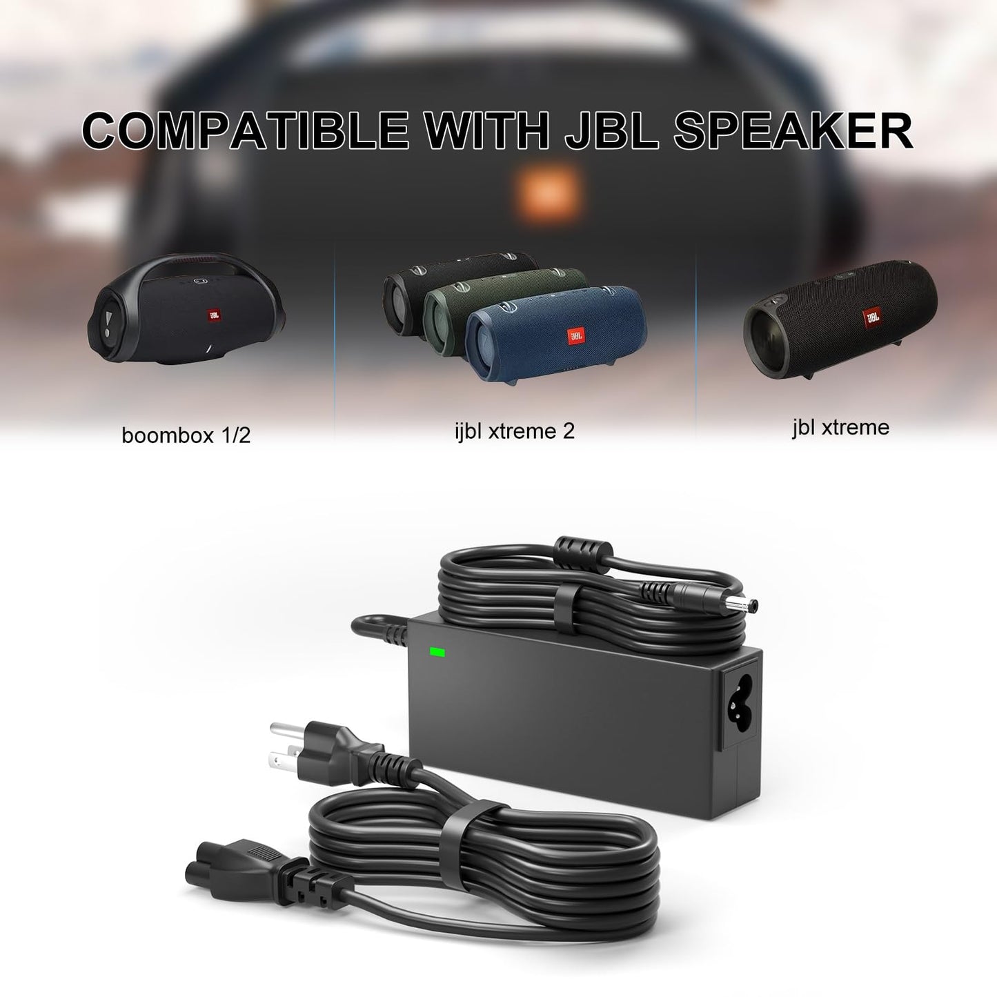 90W Charger Compatible with JBL Boombox 2 Boombox 1 Wireless Bluetooth Speaker JBL Xtreme 2 Charger 10FT JBL Boombox, Xtreme Power Supply Adapter…