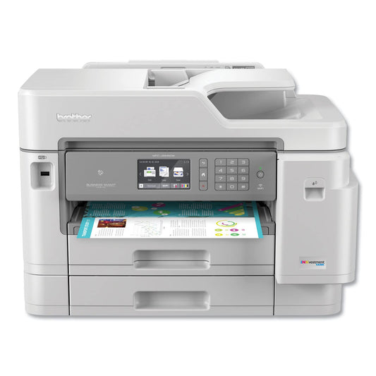 Brother Inkjet Printer, MFC-J5945DW, INKvestmentTank Color Inkjet All-in-One Printer with Wireless, Duplex Printing, NFC and Up to 1-Year